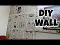 DIY Newspaper Wall Newspaper On Wall Newspaper Craft Newspaper DIY Easy Wall Decor Room Decor