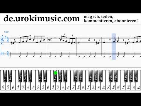 Klavier Lernen (rechte Hand) The Pink Panther - Theme Song Tabulatur Teil#2 um-i995