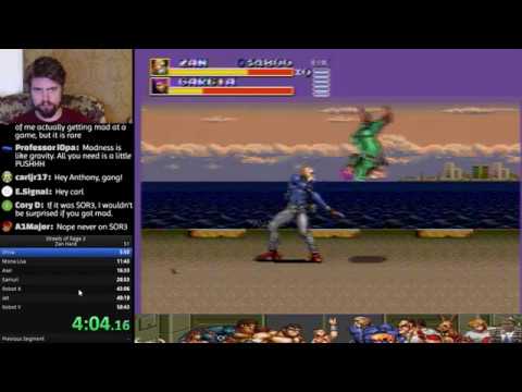 [PB] Streets of Rage 3 Zan [Hard] speedrun (57:01)