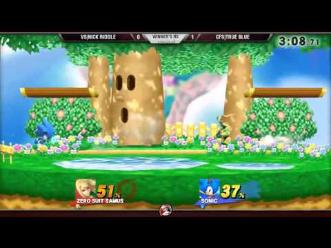 Smash 4 Versus Weekly 10/29/15 - Winners R5 - NickRiddle (ZSS) vs True Blue (Sonic)