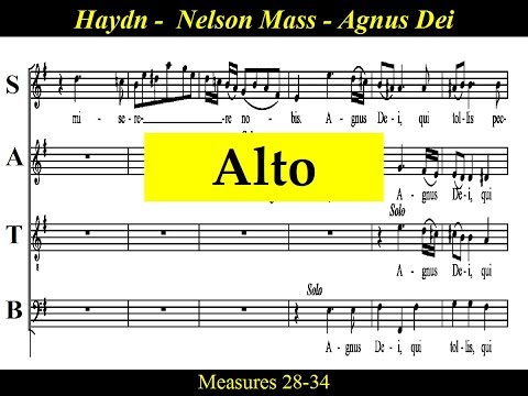 Haydn - Mass in D minor - Nelson Mass -  6a.Agnus Dei - Alto