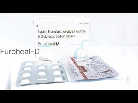 Trypsin 48mg + Bromelain 90mg + Rutoside 100mg + Diclofenac 50mg  Tablet