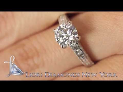 ER-0754 - 3.04 Carat H-VS2 Certified Natural Round Diamond Engagement Ring 14k White Gold