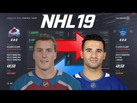 NHL 19 - TYSON BARRIE FOR NAZEM KADRI TRADE SIMULATION