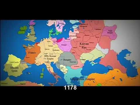 Granice Państw Europy Polska od 1142 roku do 2010r