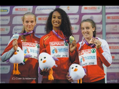 U18 EM: Victory Ceremony Heptathlon - Chiara Schuler
