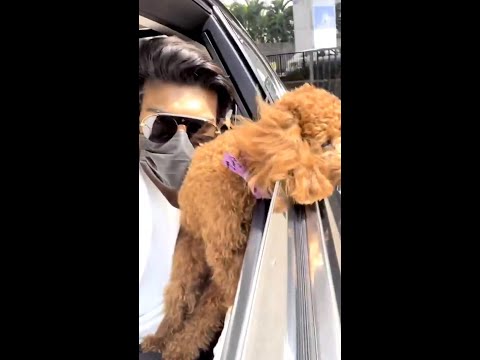 Ram Charan With His Pet😍