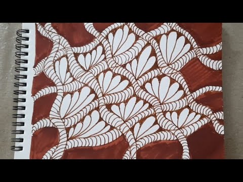 Monochromatic Zentangle #13 | Art Therapy | Doodling