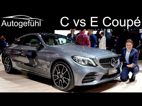 Mercedes C-Class Coupe vs E-Class Coupé comparison REVIEW Facelift 2019 C300 E53 AMG C-Klasse NYIAS Video