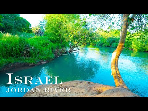 JORDAN RIVER. North of Israel. Relaxing Walk. All Sounds Are Real