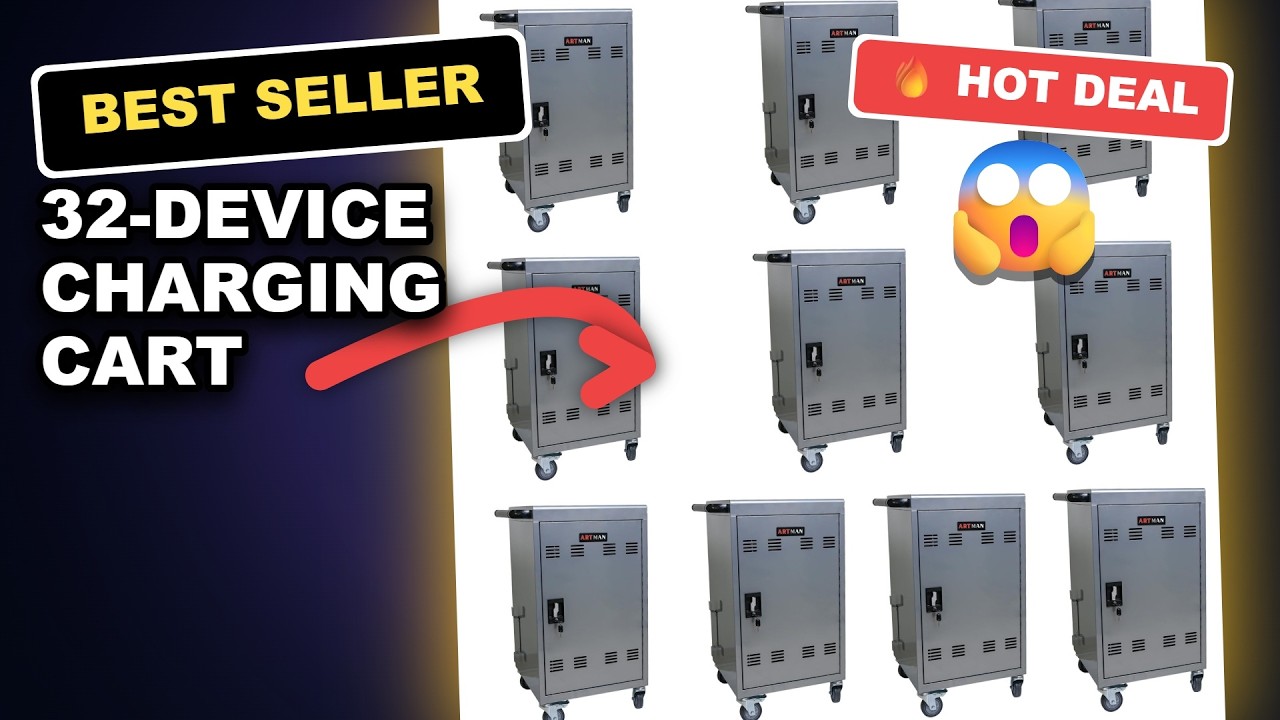 32-Device Charging Cart Tested: Best Classroom & Office Storage Solution? review video