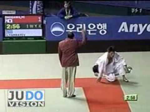 JUDO 2002 Asian Championships: Michihiro Omigawa (JPN) - Yerlan Slyambayev (KAZ)