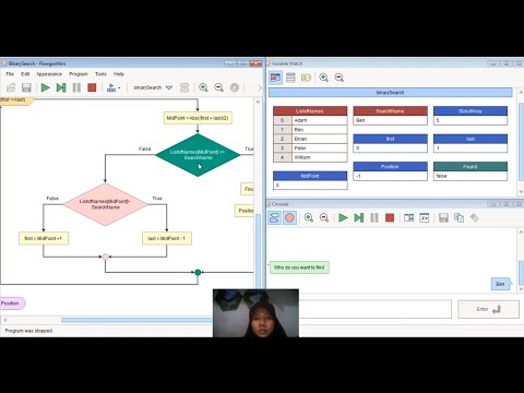 Flowgorithm Binary Search Logikaalgoritma