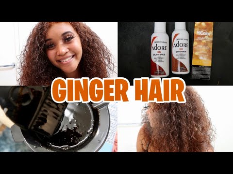 DYING NATURAL BROWN CURL HAIR TO GINGER/COPPER WITH NO BLEACH! RAVEN ELYSE HAIR INSPO