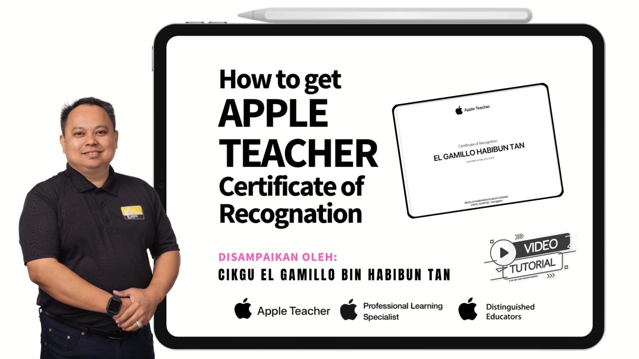 How to get APPLE TEACHER Certificate of Recognation for FREE ???