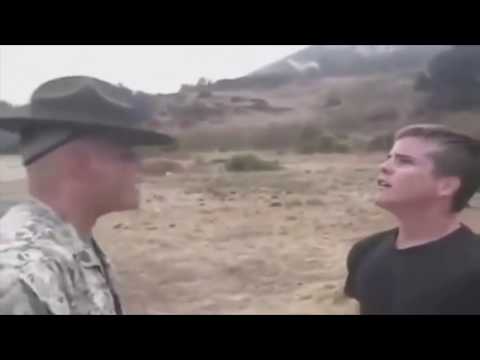 Drill sergeant pulls fast one on him, funny!!