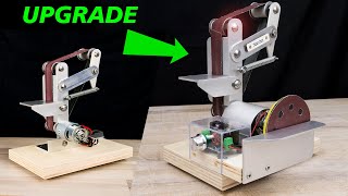 How to make Electric Belt Sander DIY (2 IN ONE) UPDATE (smerigliatrice a nastro)