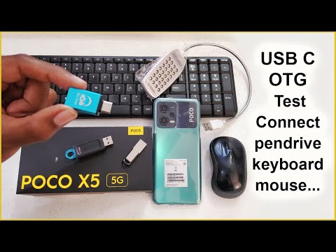 POCO X5 5g USB C OTG Test  Connect Keyboard mouse pendrive charge phone | Hindi