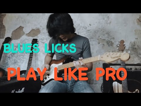 GUITAR LICKS : "CRUNCHY" BLUES GUITAR LICK, Play Like PRO !!! easy to learn and sounds great