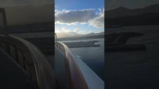 Massive cruise ship P and O Iona leaves Lanzarote #cruisevlog #ships #travel