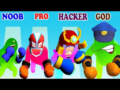 NOOBvsPROvsHACKERvsGOD in Jelly Clash 3D vs Giant Blob Runner Clash 3D - Which game do you like?
