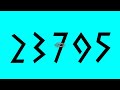 Numbers 0 To 1000000 With Cyan Background RE UPLOAD