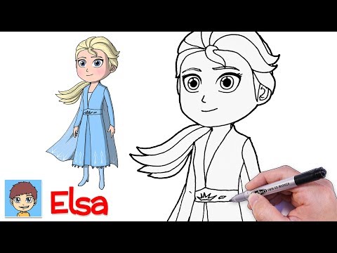 Comment Dessiner Elsa de La Reine des Neiges 2 Facilement - Dessin Facile
