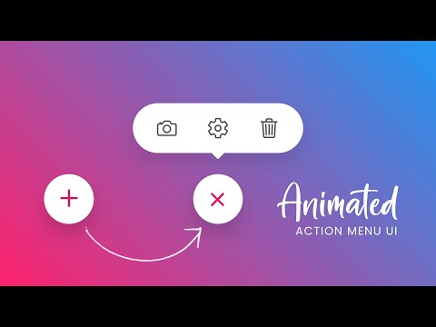 Animated Action Menu Using Html Css Vanilla Javascript