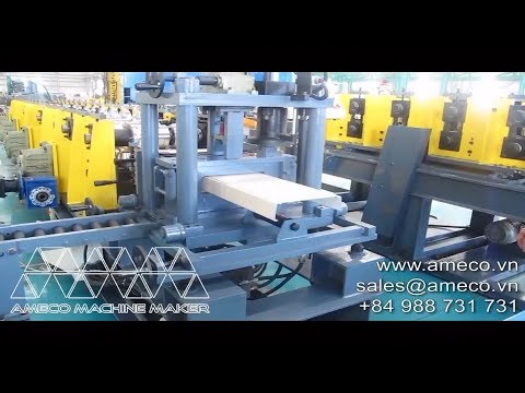 Steel racking box beam roll forming machine