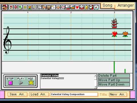 *RE-RECORDED* Celestial Valley - Kirby's Air Ride (Mario Paint Composer)