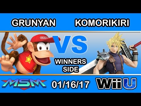 MSM 81 - Grunyan (Diddy Kong) Vs. 2GG | komorikiri (Cloud) Winners Side - Smash Wii U
