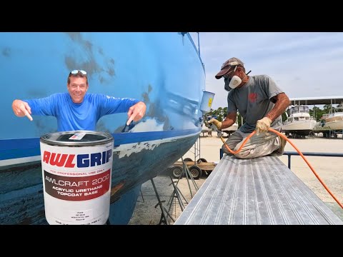 WE PAINTED a 42 ft SAILBOAT with AWLGRIP! WAS IT WORTH IT?