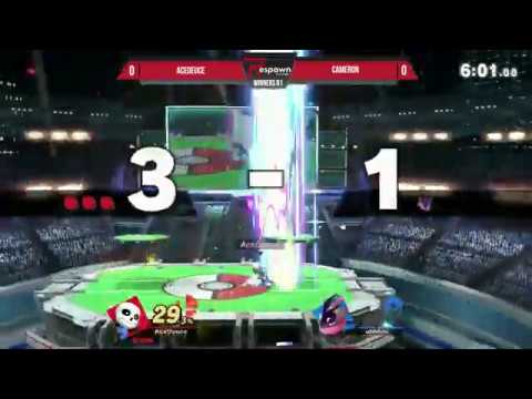 ReSpawn eLounge #1: Acedeuce (Mii Brawler) vs Cameron (Greninja/Zero Suit Samus)