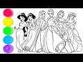 Disney Princesses Coloring Pages For Kids Coloring Book Disney S Barbie In Rainbow Dress Coloring