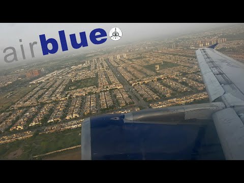Airblue Lahore to Karachi: Flight Views Takeoff & Landing Spectacular Sarene Air A330 Takeoff