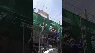 Six meter pipe scaffolding (bs1139)..failed joint ..the slevee joint broken...