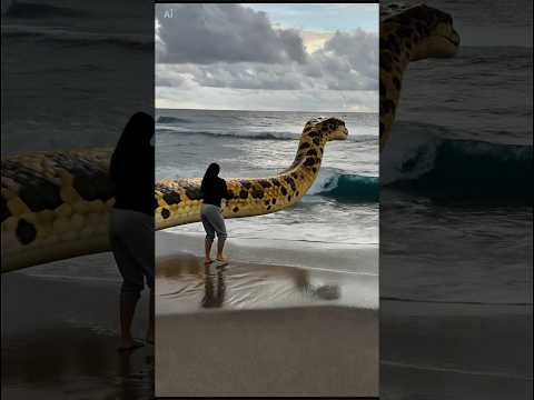 Ada ular raksasa di pantai #shorts #minivlog #comedy #sidoii