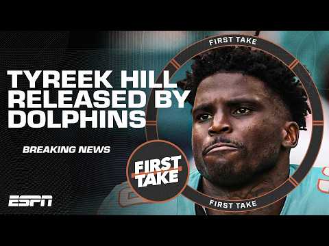 BREAKING: Tyreek Hill RELEASED by the Dolphins 🚨 Stephen A. reacts | First Take