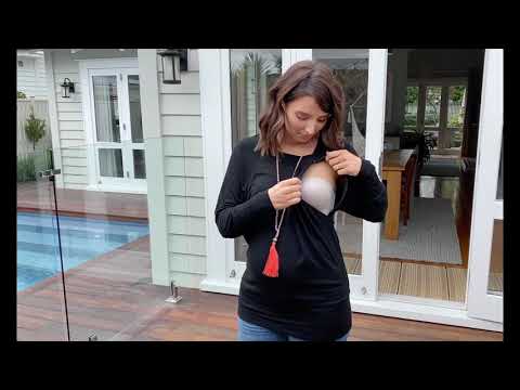 Breastmates - How this Looks on a Pregnant Body - Where the Breastfeeding Zips are Hidden