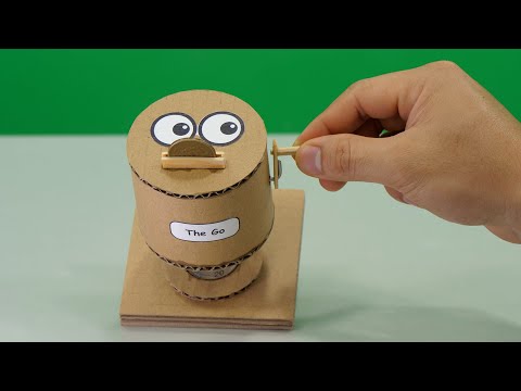 Coin Eating Box Funny DIY Cardboard