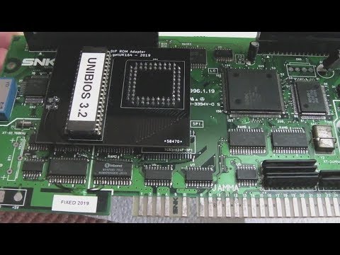 SNK Neo Geo SMD to DIP ROM Adapter (UNIBIOS / Diagnostic ROM) for PLCC 68000 CPU (MV1B / MV1C)