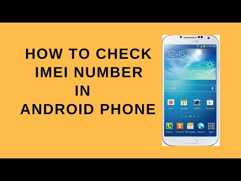 How to check imei number from Samsung android phone or device Video