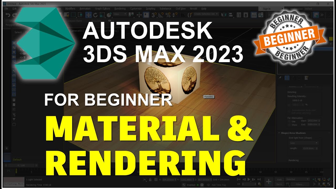 3Ds Max 2023 Basic Material And Rendering Tutorial For Beginner