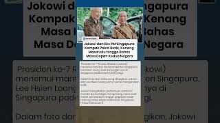 Jokowi dan Eks PM Singapura Kompak Pakai Batik, Kenang Masa Lalu hingga Bahas Masa Depan Dua Negara