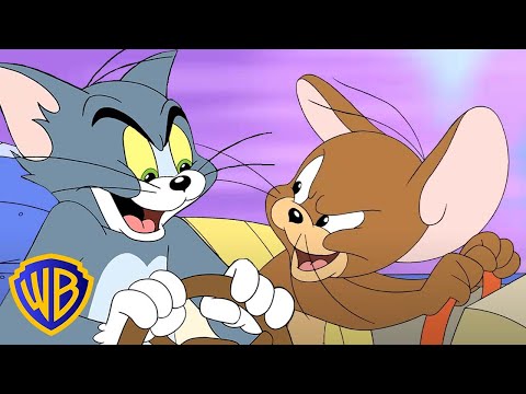 Tom and Jerry Race to the Finish! 🏁 | Tom & Jerry | #cartoonsforkids  @wbkids