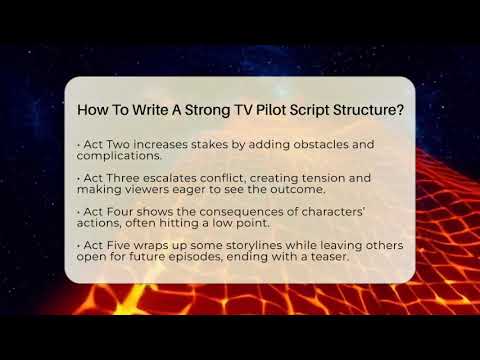 How To Write A Strong TV Pilot Script Structure? - Entertainment Jobs