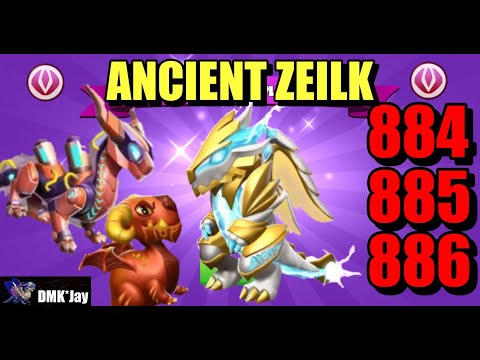 Got the ANCIENT ZEILK, DYNAMO and HELLISH dragons as the 884,885,886th - Dragon Mania Legends -