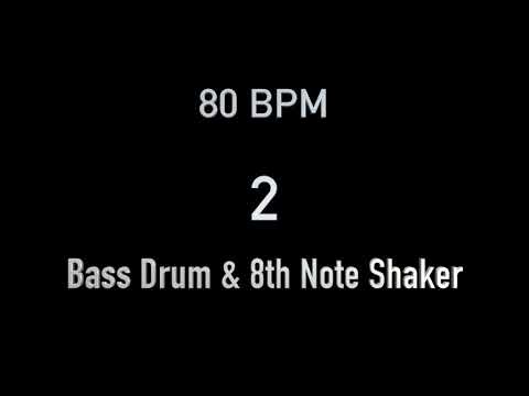 80 BPM METRONOME - BASS DRUM & SHAKER