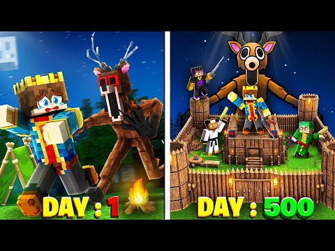 500 days But We are Trapped In The FOREST 😱
