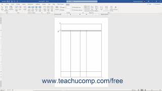 Word 2019 and 365 Tutorial Adjusting Cell Size Microsoft Training